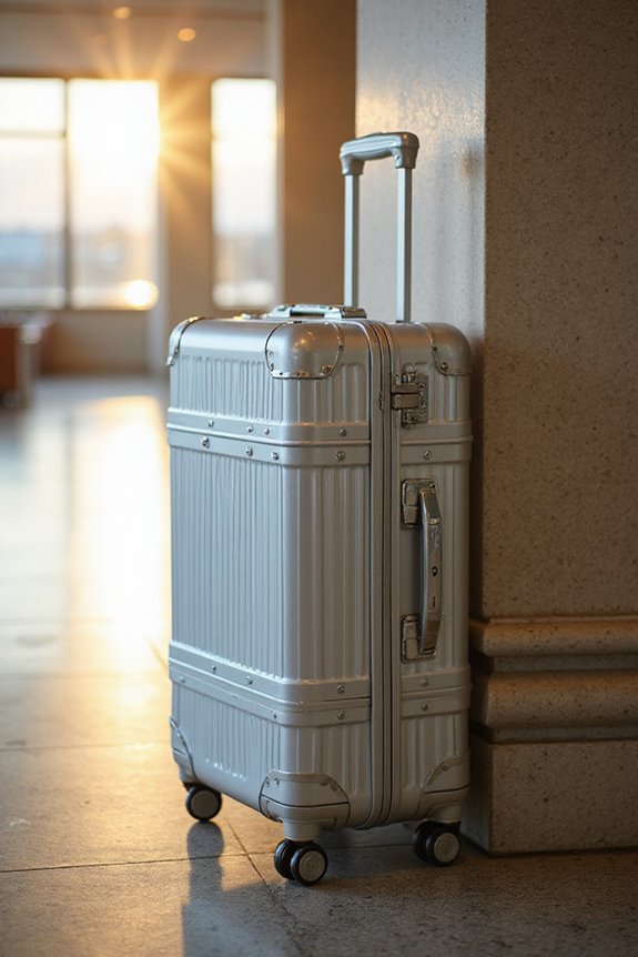 durable stylish aluminum luggage