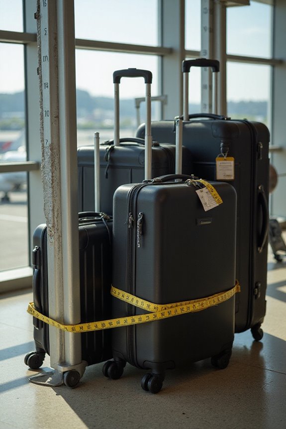 measure luggage including handles