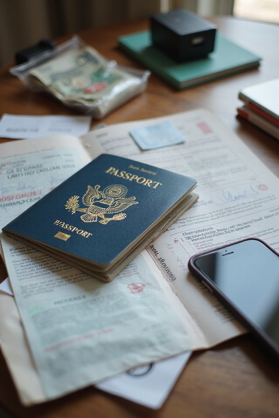 travel documentation and insurance